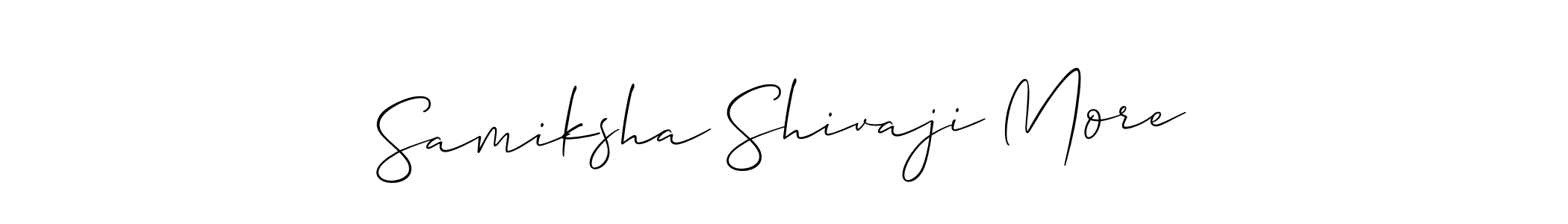 How to make Samiksha Shivaji More signature? Allison_Script is a professional autograph style. Create handwritten signature for Samiksha Shivaji More name. Samiksha Shivaji More signature style 2 images and pictures png