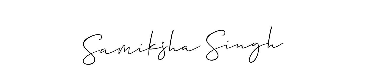 This is the best signature style for the Samiksha Singh name. Also you like these signature font (Allison_Script). Mix name signature. Samiksha Singh signature style 2 images and pictures png