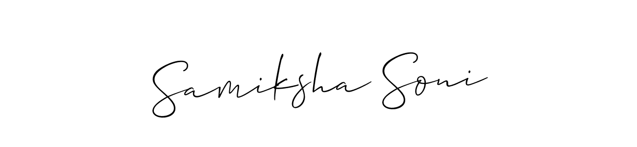 Similarly Allison_Script is the best handwritten signature design. Signature creator online .You can use it as an online autograph creator for name Samiksha Soni. Samiksha Soni signature style 2 images and pictures png