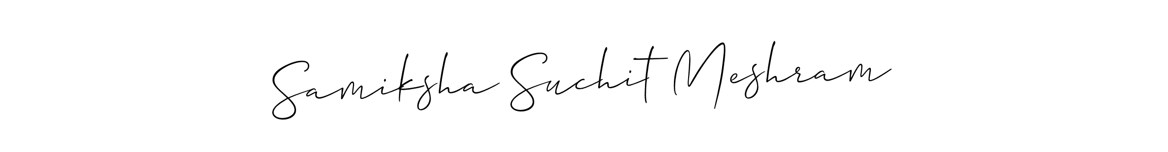 Create a beautiful signature design for name Samiksha Suchit Meshram. With this signature (Allison_Script) fonts, you can make a handwritten signature for free. Samiksha Suchit Meshram signature style 2 images and pictures png