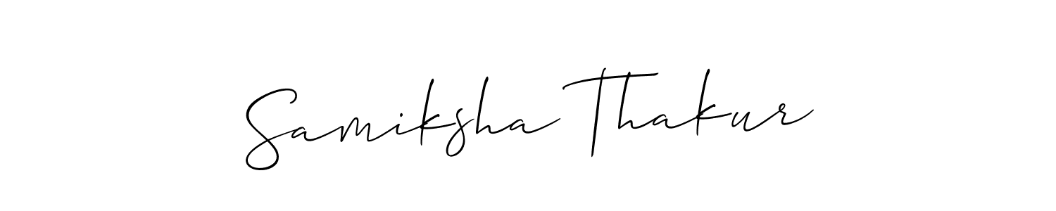 How to make Samiksha Thakur name signature. Use Allison_Script style for creating short signs online. This is the latest handwritten sign. Samiksha Thakur signature style 2 images and pictures png