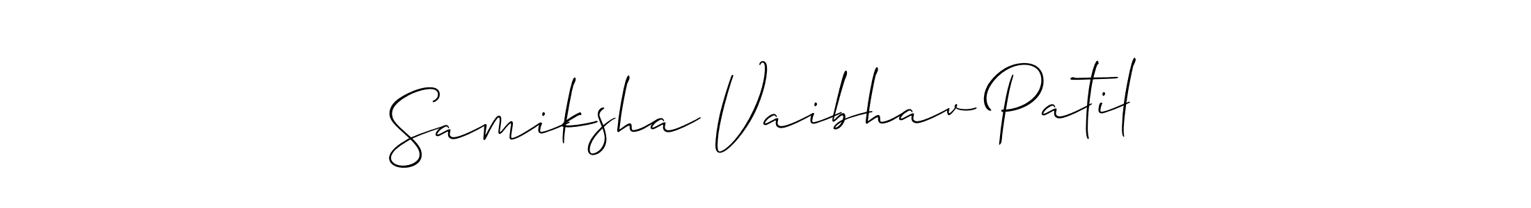 Samiksha Vaibhav Patil stylish signature style. Best Handwritten Sign (Allison_Script) for my name. Handwritten Signature Collection Ideas for my name Samiksha Vaibhav Patil. Samiksha Vaibhav Patil signature style 2 images and pictures png
