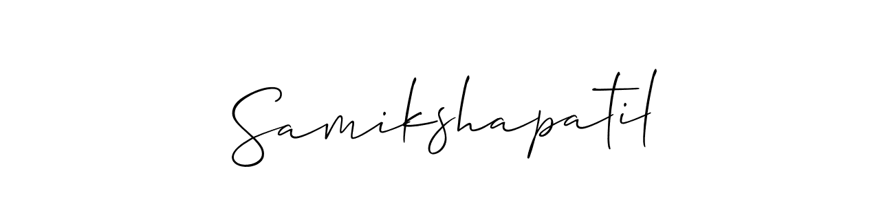 You can use this online signature creator to create a handwritten signature for the name Samikshapatil. This is the best online autograph maker. Samikshapatil signature style 2 images and pictures png