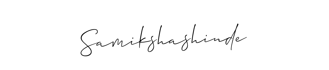 It looks lik you need a new signature style for name Samikshashinde. Design unique handwritten (Allison_Script) signature with our free signature maker in just a few clicks. Samikshashinde signature style 2 images and pictures png