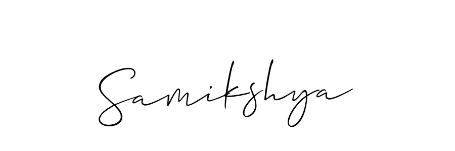 How to make Samikshya name signature. Use Allison_Script style for creating short signs online. This is the latest handwritten sign. Samikshya signature style 2 images and pictures png
