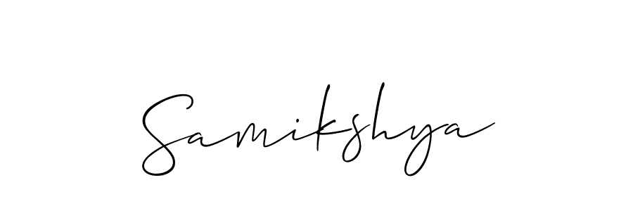 How to make Samikshya name signature. Use Allison_Script style for creating short signs online. This is the latest handwritten sign. Samikshya signature style 2 images and pictures png