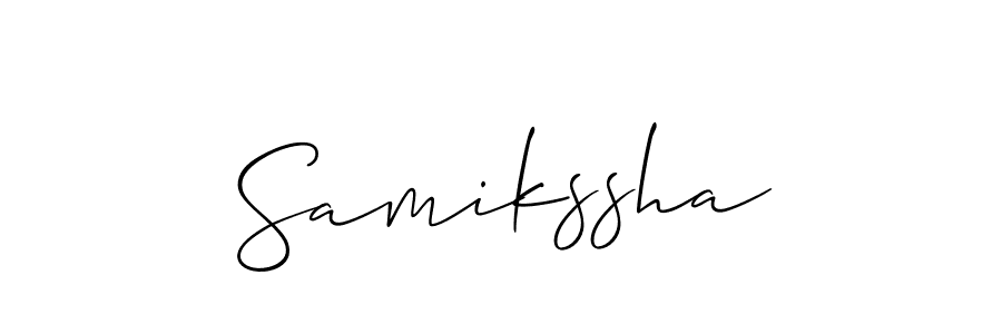 How to make Samikssha signature? Allison_Script is a professional autograph style. Create handwritten signature for Samikssha name. Samikssha signature style 2 images and pictures png