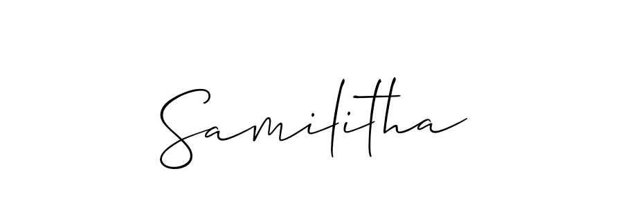 Check out images of Autograph of Samilitha name. Actor Samilitha Signature Style. Allison_Script is a professional sign style online. Samilitha signature style 2 images and pictures png