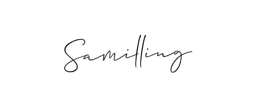 if you are searching for the best signature style for your name Samilling. so please give up your signature search. here we have designed multiple signature styles  using Allison_Script. Samilling signature style 2 images and pictures png