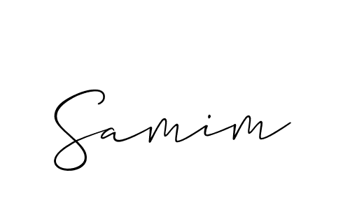 Make a beautiful signature design for name Samim. With this signature (Allison_Script) style, you can create a handwritten signature for free. Samim signature style 2 images and pictures png