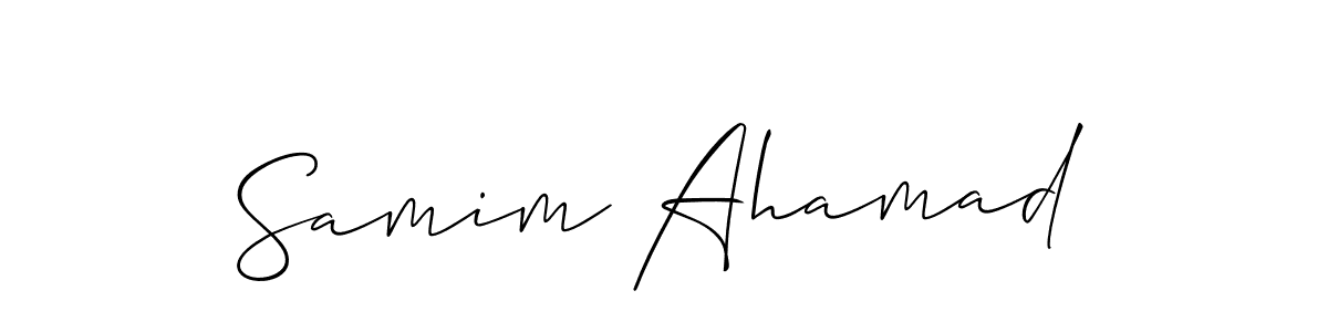 How to make Samim Ahamad signature? Allison_Script is a professional autograph style. Create handwritten signature for Samim Ahamad name. Samim Ahamad signature style 2 images and pictures png