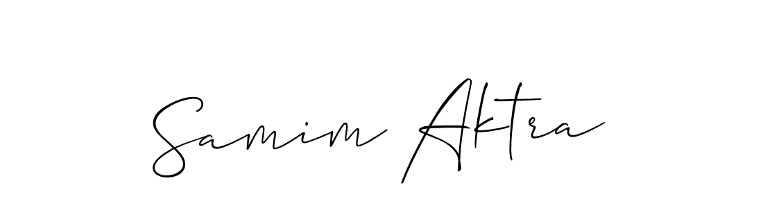 Also we have Samim Aktra name is the best signature style. Create professional handwritten signature collection using Allison_Script autograph style. Samim Aktra signature style 2 images and pictures png