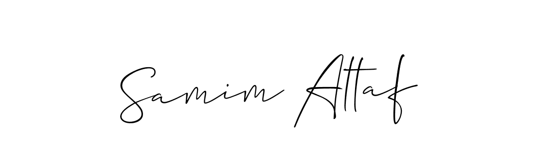 Allison_Script is a professional signature style that is perfect for those who want to add a touch of class to their signature. It is also a great choice for those who want to make their signature more unique. Get Samim Altaf name to fancy signature for free. Samim Altaf signature style 2 images and pictures png