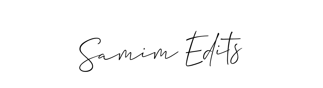 How to make Samim Edits name signature. Use Allison_Script style for creating short signs online. This is the latest handwritten sign. Samim Edits signature style 2 images and pictures png