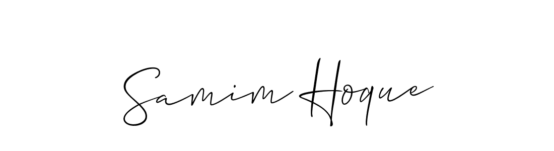 Make a short Samim Hoque signature style. Manage your documents anywhere anytime using Allison_Script. Create and add eSignatures, submit forms, share and send files easily. Samim Hoque signature style 2 images and pictures png