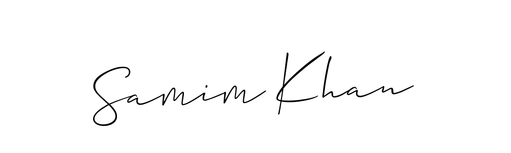 Similarly Allison_Script is the best handwritten signature design. Signature creator online .You can use it as an online autograph creator for name Samim Khan. Samim Khan signature style 2 images and pictures png