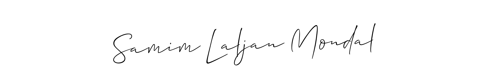 How to make Samim Laljan Mondal signature? Allison_Script is a professional autograph style. Create handwritten signature for Samim Laljan Mondal name. Samim Laljan Mondal signature style 2 images and pictures png