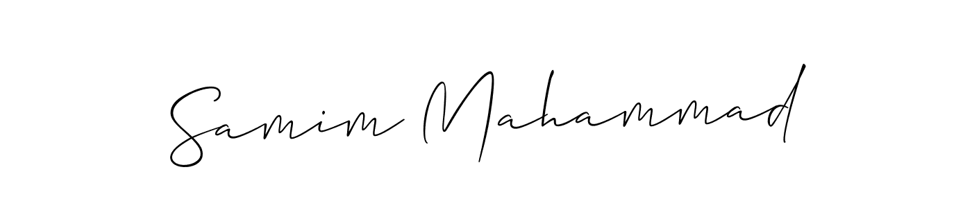 Samim Mahammad stylish signature style. Best Handwritten Sign (Allison_Script) for my name. Handwritten Signature Collection Ideas for my name Samim Mahammad. Samim Mahammad signature style 2 images and pictures png