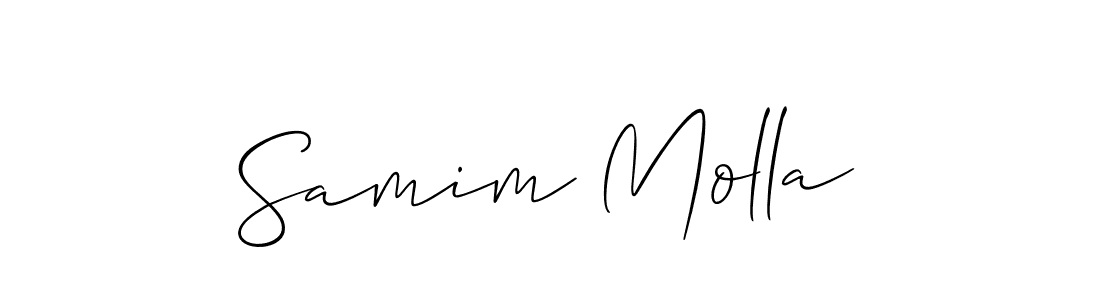 Use a signature maker to create a handwritten signature online. With this signature software, you can design (Allison_Script) your own signature for name Samim Molla. Samim Molla signature style 2 images and pictures png