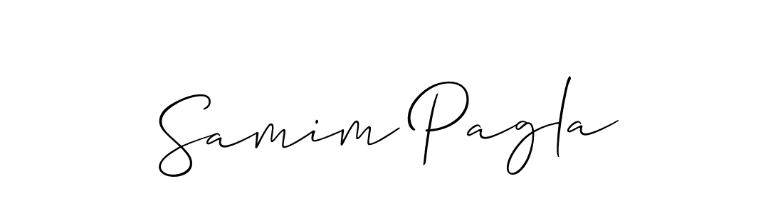 Allison_Script is a professional signature style that is perfect for those who want to add a touch of class to their signature. It is also a great choice for those who want to make their signature more unique. Get Samim Pagla name to fancy signature for free. Samim Pagla signature style 2 images and pictures png