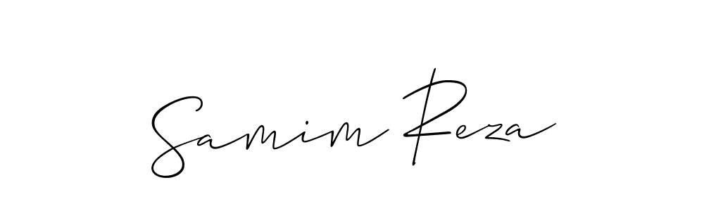 if you are searching for the best signature style for your name Samim Reza. so please give up your signature search. here we have designed multiple signature styles  using Allison_Script. Samim Reza signature style 2 images and pictures png
