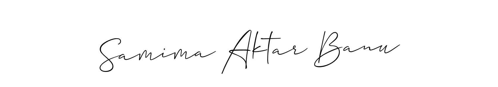 It looks lik you need a new signature style for name Samima Aktar Banu. Design unique handwritten (Allison_Script) signature with our free signature maker in just a few clicks. Samima Aktar Banu signature style 2 images and pictures png