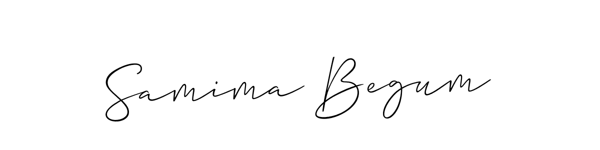 if you are searching for the best signature style for your name Samima Begum. so please give up your signature search. here we have designed multiple signature styles  using Allison_Script. Samima Begum signature style 2 images and pictures png
