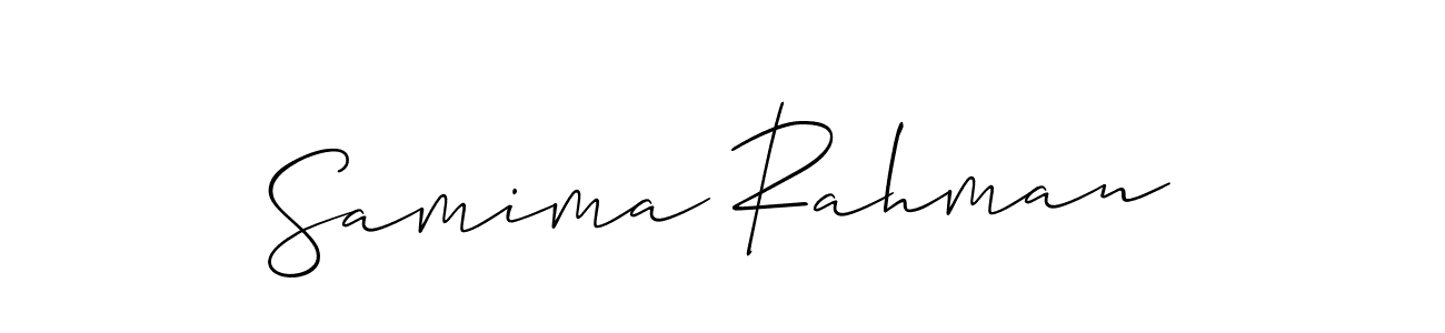 Samima Rahman stylish signature style. Best Handwritten Sign (Allison_Script) for my name. Handwritten Signature Collection Ideas for my name Samima Rahman. Samima Rahman signature style 2 images and pictures png