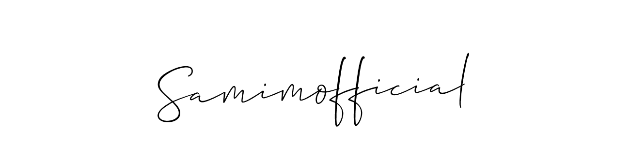 Make a beautiful signature design for name Samimofficial. With this signature (Allison_Script) style, you can create a handwritten signature for free. Samimofficial signature style 2 images and pictures png