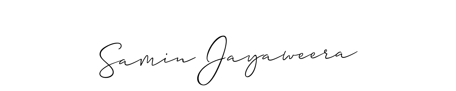 if you are searching for the best signature style for your name Samin Jayaweera. so please give up your signature search. here we have designed multiple signature styles  using Allison_Script. Samin Jayaweera signature style 2 images and pictures png