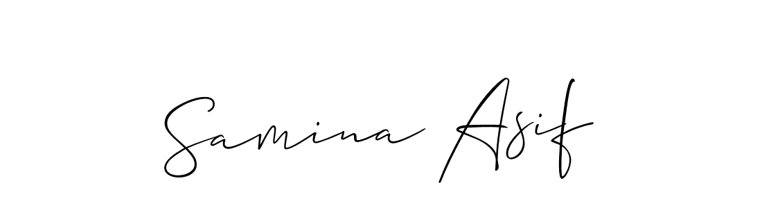 Make a beautiful signature design for name Samina Asif. With this signature (Allison_Script) style, you can create a handwritten signature for free. Samina Asif signature style 2 images and pictures png