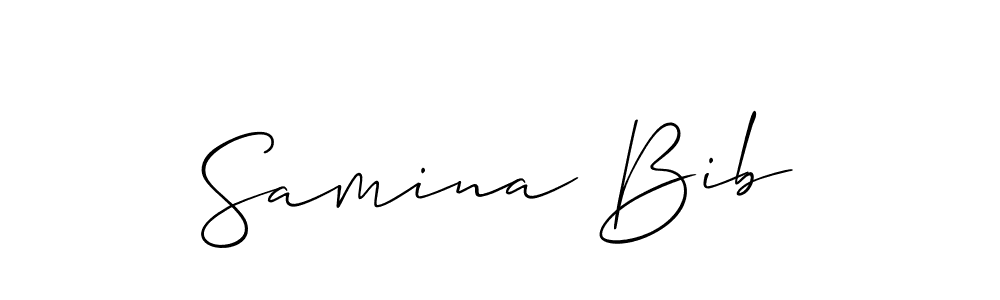 It looks lik you need a new signature style for name Samina Bib. Design unique handwritten (Allison_Script) signature with our free signature maker in just a few clicks. Samina Bib signature style 2 images and pictures png