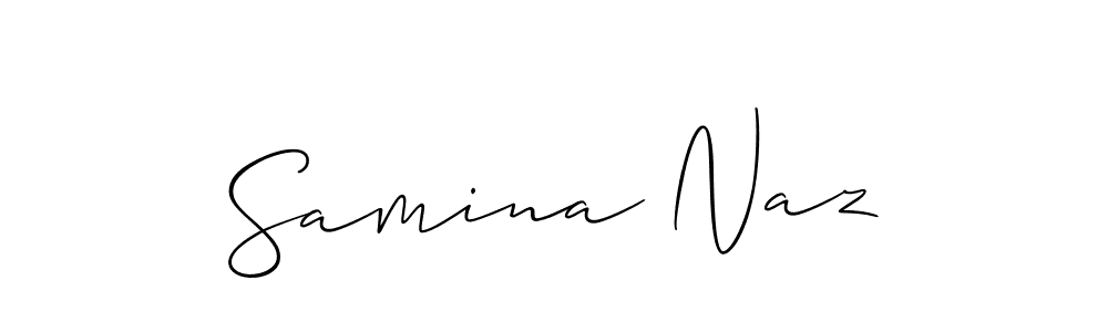 Also You can easily find your signature by using the search form. We will create Samina Naz name handwritten signature images for you free of cost using Allison_Script sign style. Samina Naz signature style 2 images and pictures png