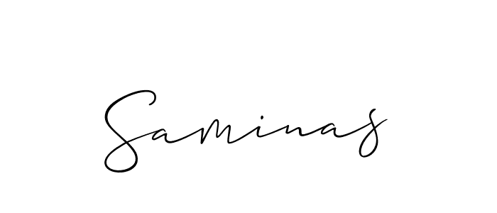 Check out images of Autograph of Saminas name. Actor Saminas Signature Style. Allison_Script is a professional sign style online. Saminas signature style 2 images and pictures png