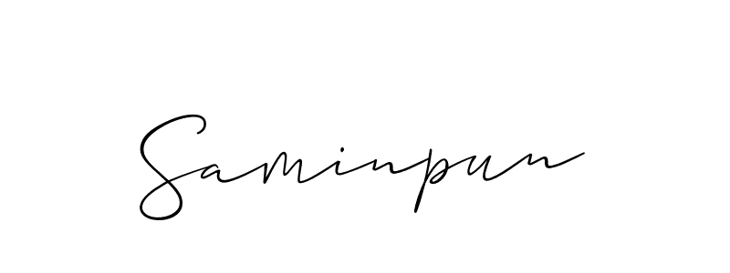 Similarly Allison_Script is the best handwritten signature design. Signature creator online .You can use it as an online autograph creator for name Saminpun. Saminpun signature style 2 images and pictures png