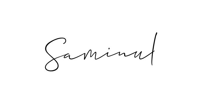 Allison_Script is a professional signature style that is perfect for those who want to add a touch of class to their signature. It is also a great choice for those who want to make their signature more unique. Get Saminul name to fancy signature for free. Saminul signature style 2 images and pictures png
