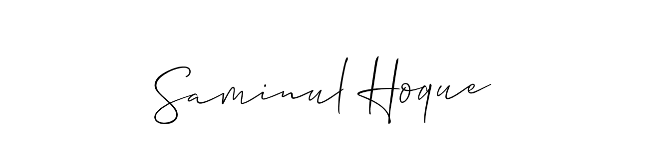 Use a signature maker to create a handwritten signature online. With this signature software, you can design (Allison_Script) your own signature for name Saminul Hoque. Saminul Hoque signature style 2 images and pictures png