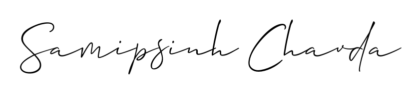 You should practise on your own different ways (Allison_Script) to write your name (Samipsinh Chavda) in signature. Don't let someone else do it for you. Samipsinh Chavda signature style 2 images and pictures png