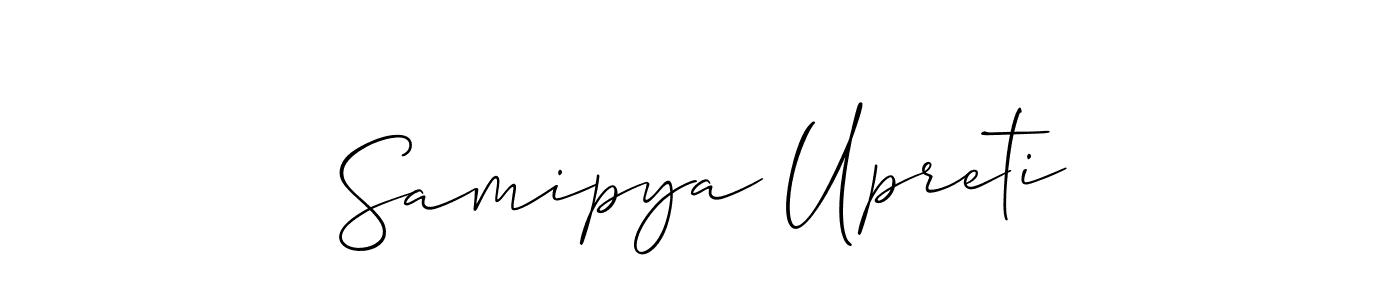 How to Draw Samipya Upreti signature style? Allison_Script is a latest design signature styles for name Samipya Upreti. Samipya Upreti signature style 2 images and pictures png