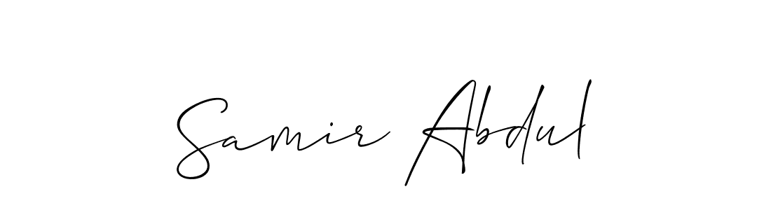 You should practise on your own different ways (Allison_Script) to write your name (Samir Abdul) in signature. don't let someone else do it for you. Samir Abdul signature style 2 images and pictures png