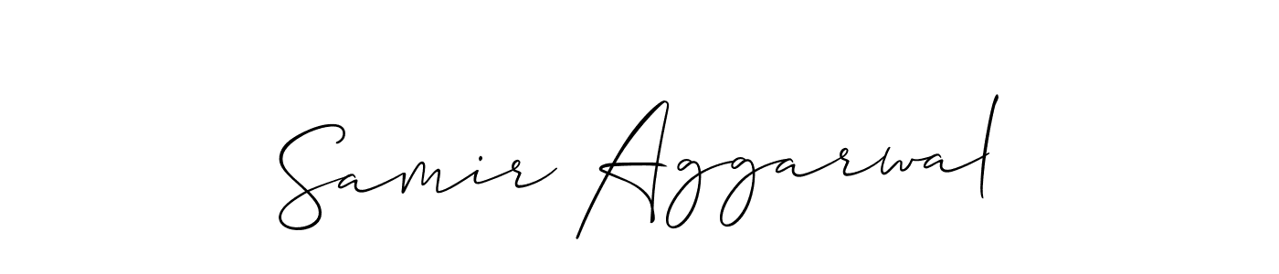 Create a beautiful signature design for name Samir Aggarwal. With this signature (Allison_Script) fonts, you can make a handwritten signature for free. Samir Aggarwal signature style 2 images and pictures png