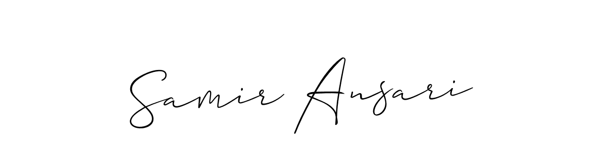 The best way (Allison_Script) to make a short signature is to pick only two or three words in your name. The name Samir Ansari include a total of six letters. For converting this name. Samir Ansari signature style 2 images and pictures png