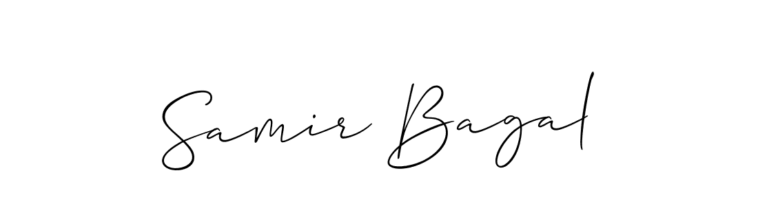 Samir Bagal stylish signature style. Best Handwritten Sign (Allison_Script) for my name. Handwritten Signature Collection Ideas for my name Samir Bagal. Samir Bagal signature style 2 images and pictures png