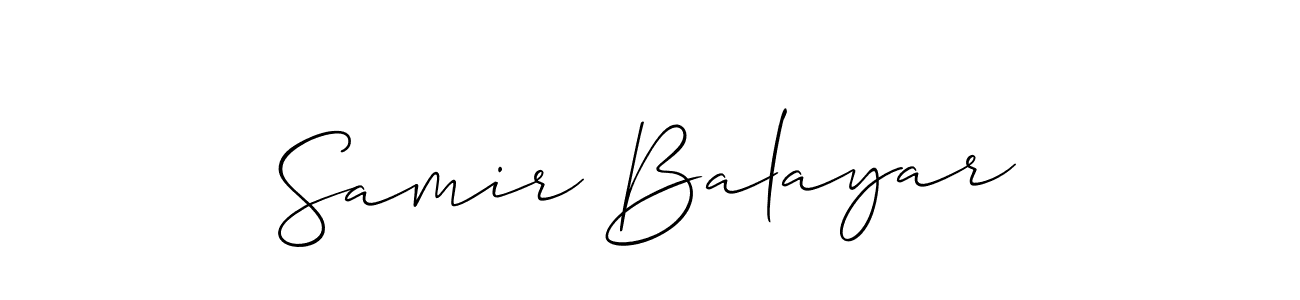 Also we have Samir Balayar name is the best signature style. Create professional handwritten signature collection using Allison_Script autograph style. Samir Balayar signature style 2 images and pictures png