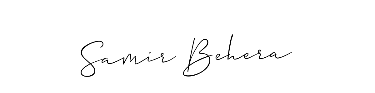 Make a beautiful signature design for name Samir Behera. With this signature (Allison_Script) style, you can create a handwritten signature for free. Samir Behera signature style 2 images and pictures png