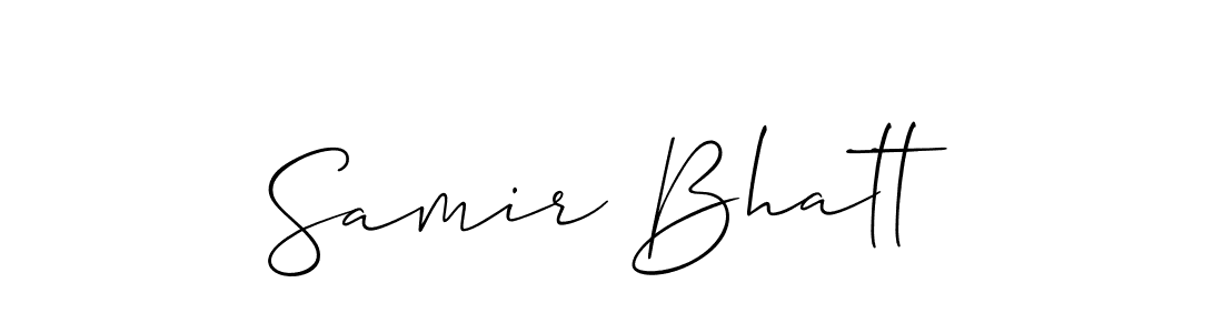 Make a short Samir Bhatt signature style. Manage your documents anywhere anytime using Allison_Script. Create and add eSignatures, submit forms, share and send files easily. Samir Bhatt signature style 2 images and pictures png