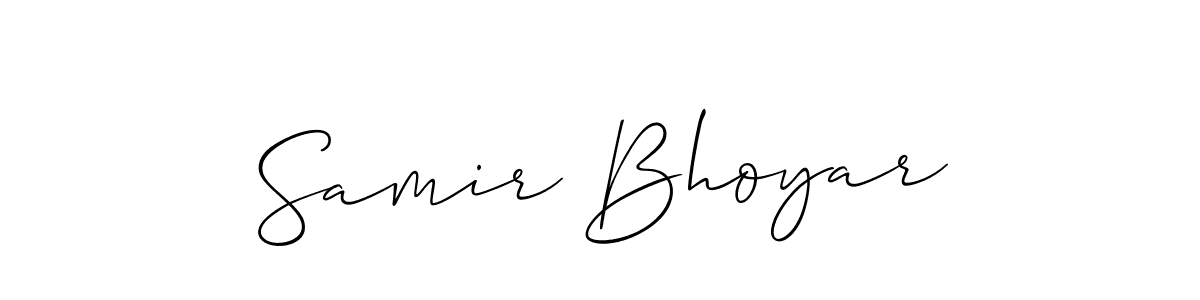 How to make Samir Bhoyar signature? Allison_Script is a professional autograph style. Create handwritten signature for Samir Bhoyar name. Samir Bhoyar signature style 2 images and pictures png