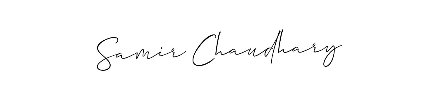 Make a short Samir Chaudhary signature style. Manage your documents anywhere anytime using Allison_Script. Create and add eSignatures, submit forms, share and send files easily. Samir Chaudhary signature style 2 images and pictures png