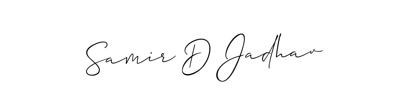 Make a beautiful signature design for name Samir D Jadhav. With this signature (Allison_Script) style, you can create a handwritten signature for free. Samir D Jadhav signature style 2 images and pictures png