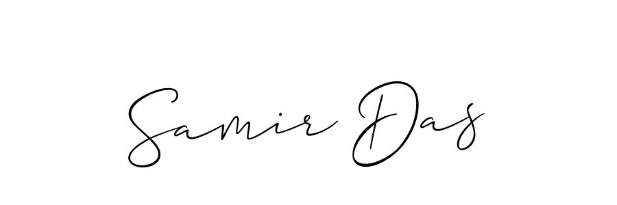Use a signature maker to create a handwritten signature online. With this signature software, you can design (Allison_Script) your own signature for name Samir Das. Samir Das signature style 2 images and pictures png